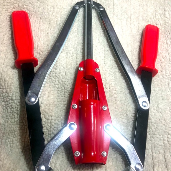 Double Lever Handle Wine Bottle Corker, Red & BLK - Picture 1 of 4